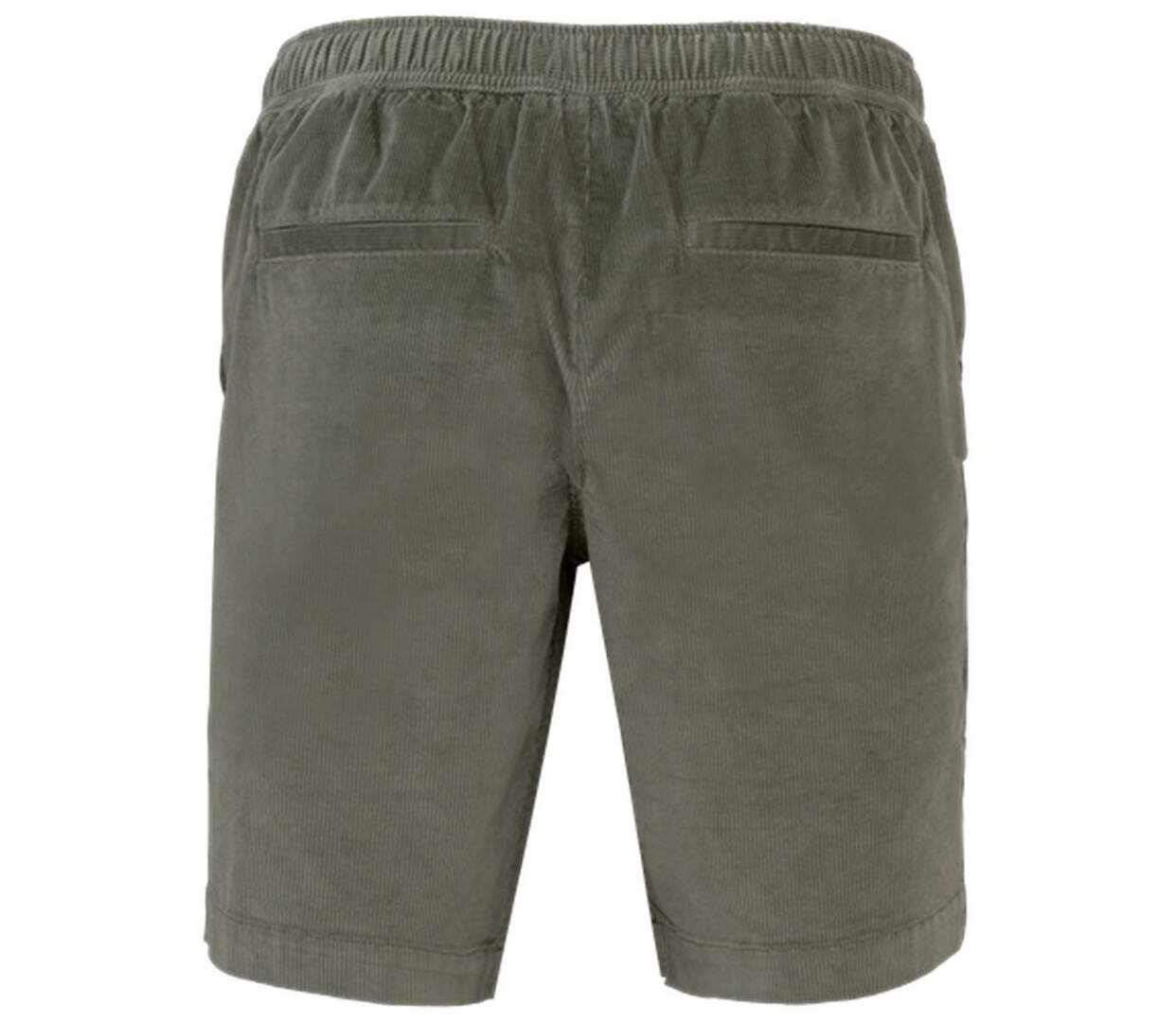 Short en velours côtelé - Homme - PATS742 - vert kaki pâle-3