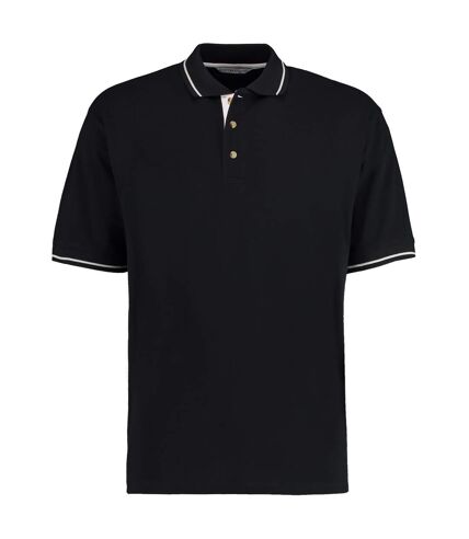 Kustom Kit Mens St. Mellion Mens Short Sleeve Polo Shirt (Black/Bright Red)