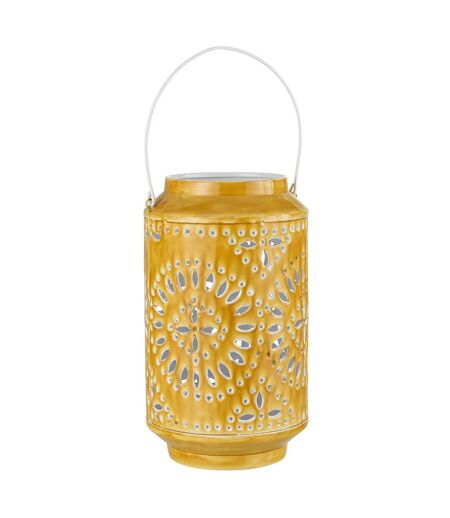 Lanterne Cylindrique Métal Sévilla 45cm Ocre