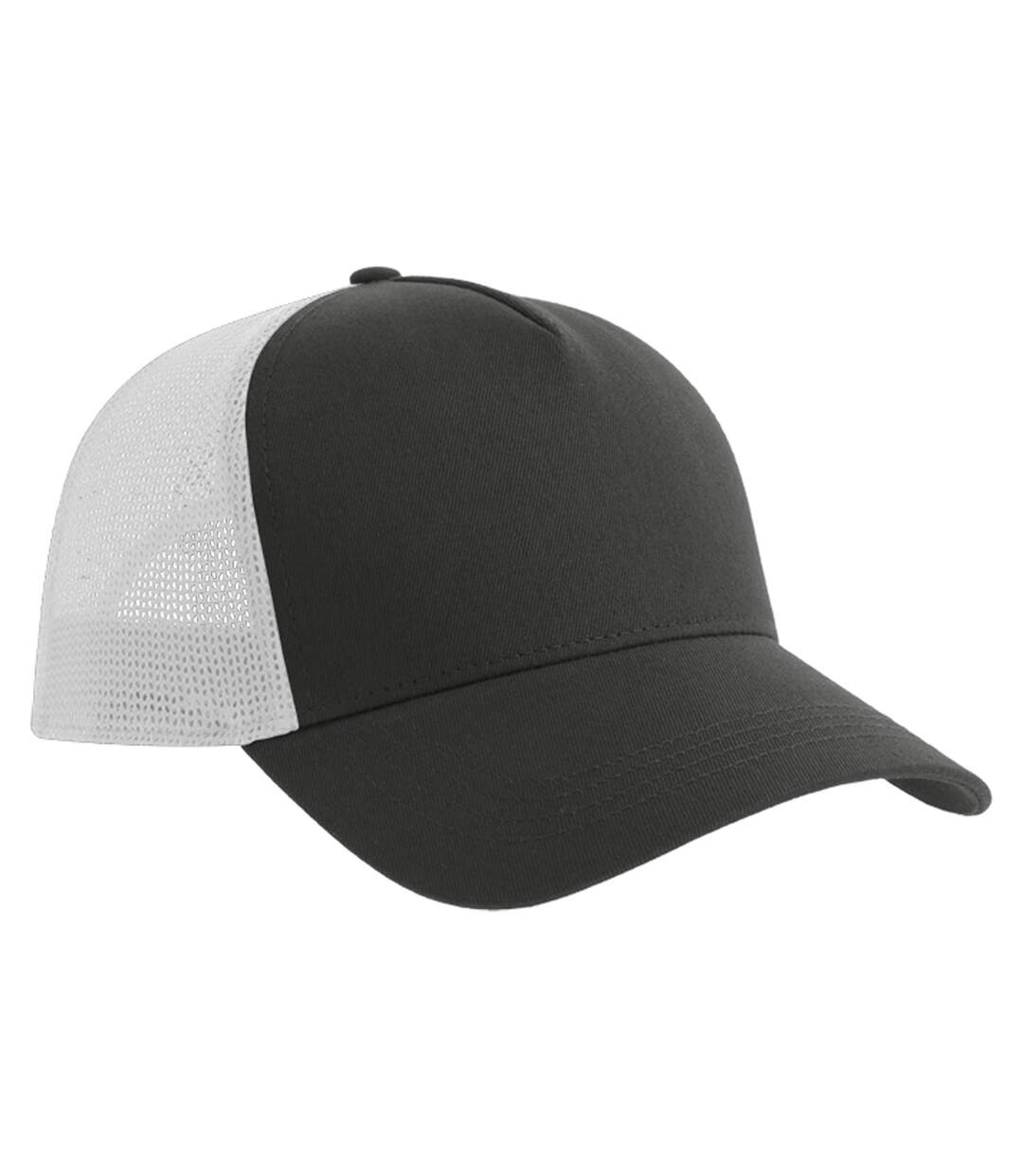 Casquette Trucker Rapper Gris Foncé Blanc Atlantis-2