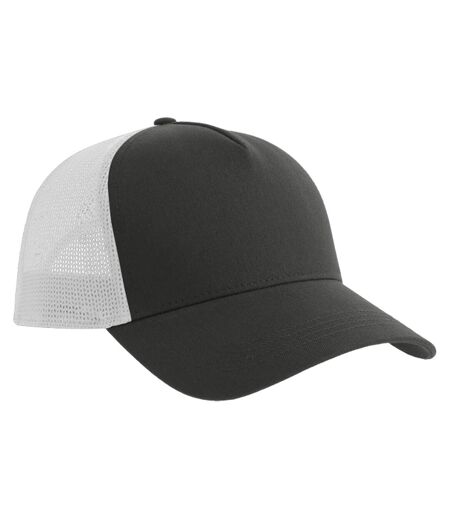 Casquette Trucker Rapper Gris Foncé Blanc Atlantis