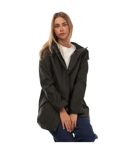 Womens/ladies Malou Coated Raincoat Olive Vero Moda