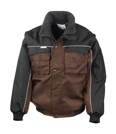 Blouson pilote homme brun clair / noir WORK-GUARD by Result WORK-GUARD by Result