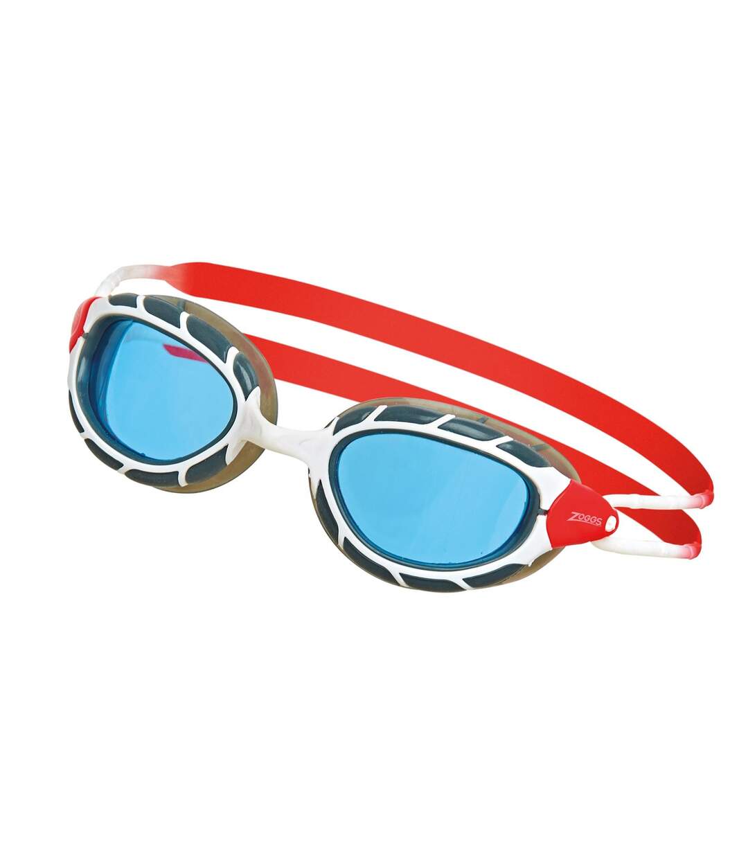 Lunettes De Natation Predator Adulte Blanc Rouge Bleu Zoggs-3