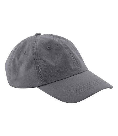 Unisex adult organic cotton baseball cap graphic grey Beechfield