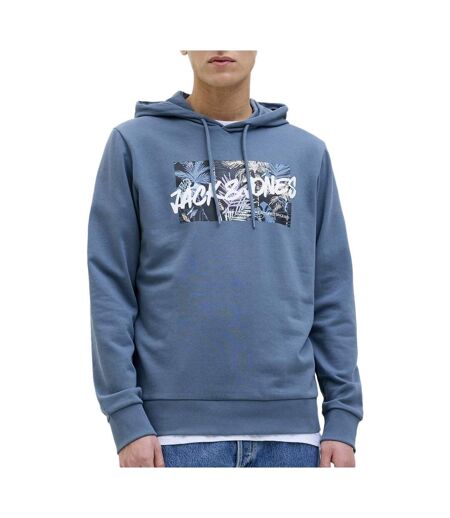 Sweat à capuche bleu homme jack & jones hawaii - l