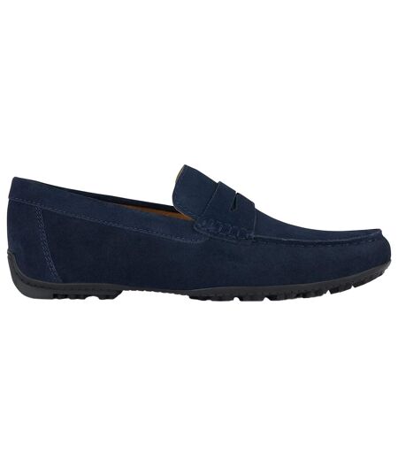Mens Kosmopolis + Grip Suede Moccasins Navy Geox
