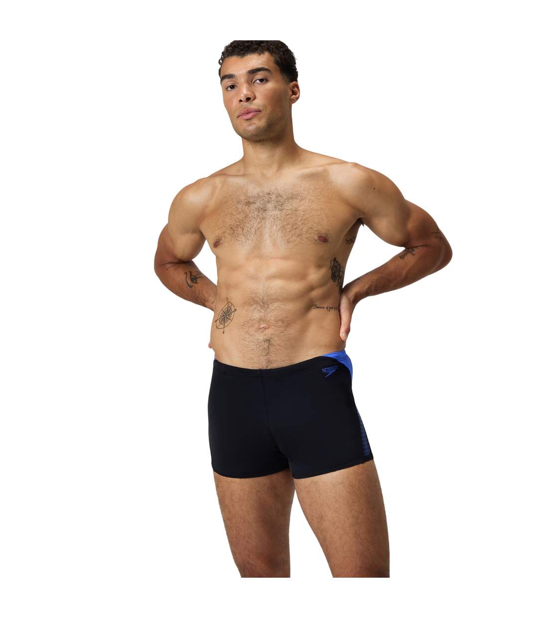 Mens Hyperboom Splice Swim Shorts Blue Speedo-1