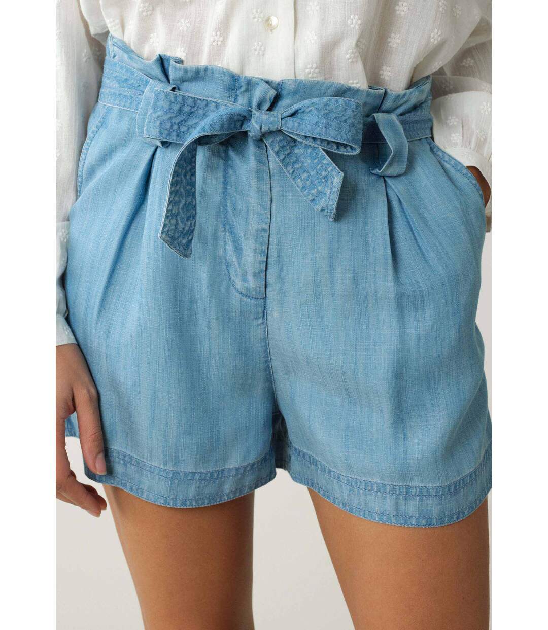 Short court en chambray pour femme SUVI-3