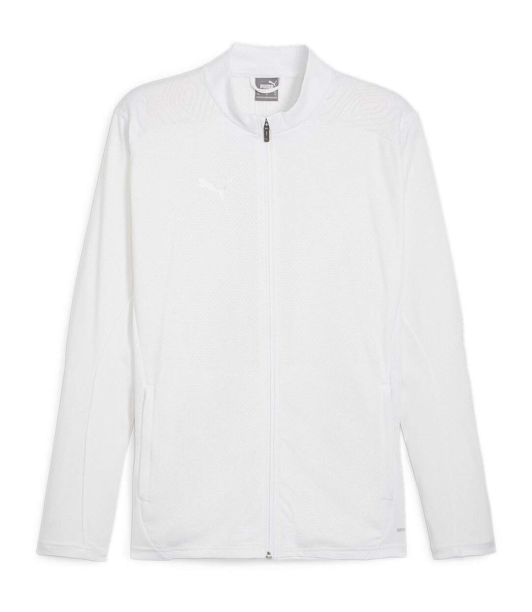 Mens Teamgoal Jacket White Silver Puma-1