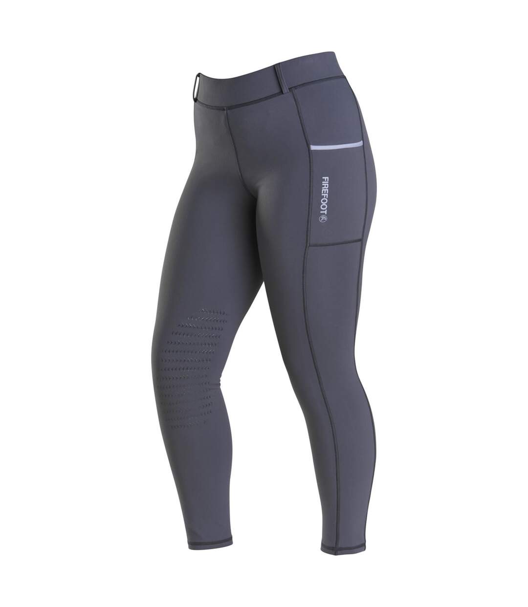 Womens/ladies Thirsk Fleece Lined Breeches Charcoal Impact Blue Firefoot-1