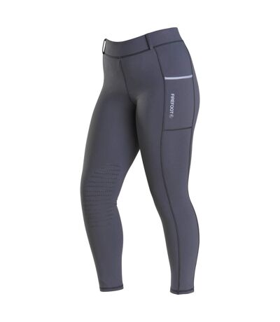 Womens/ladies thirsk fleece lined breeches charcoal/impact blue Firefoot