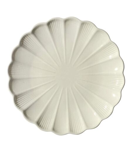 Lot de 6 Assiettes Plates Calista 26cm Écru