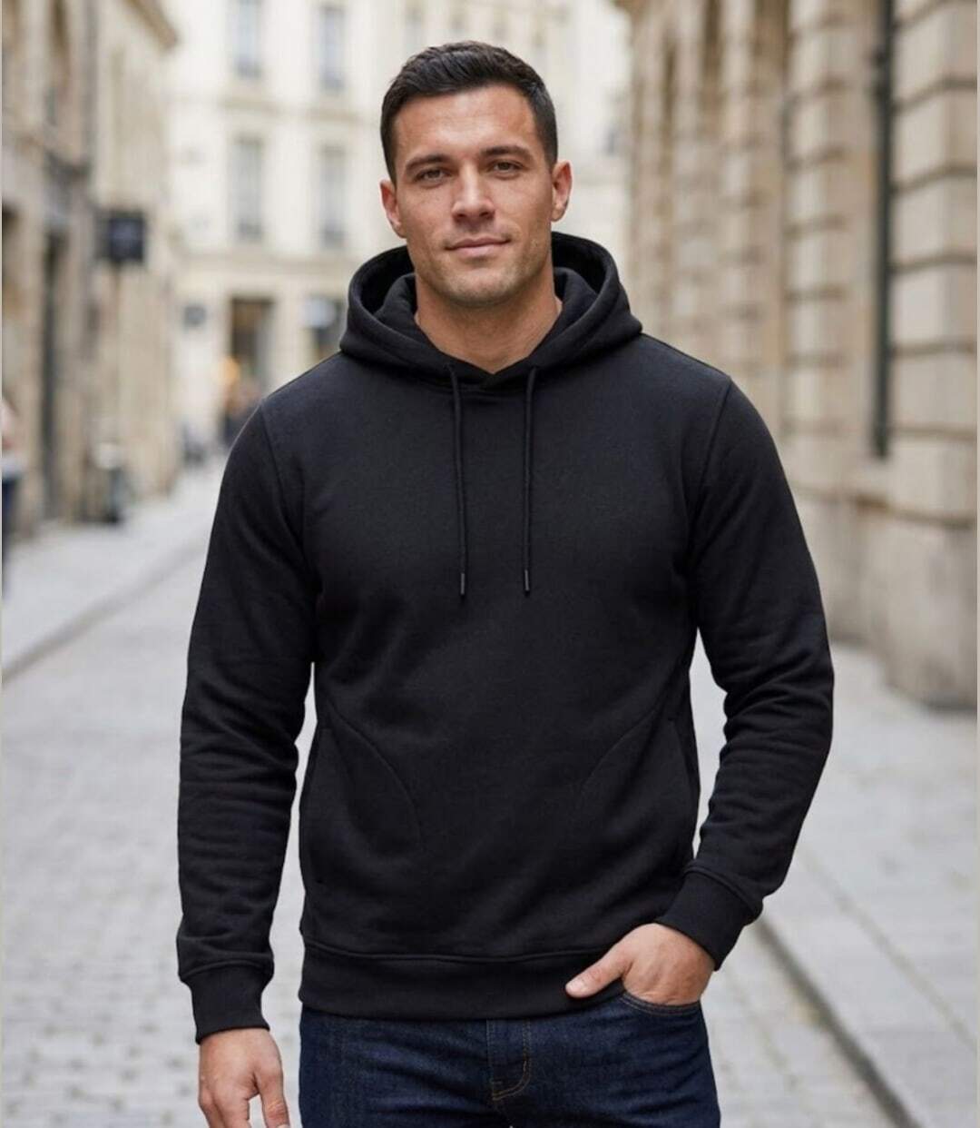 CHALLENGER PRIAM4 — Sweat à capuche noir : l'incontournable sport et confort-5