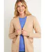 Gilet chiné long bord à bord avec laine-4