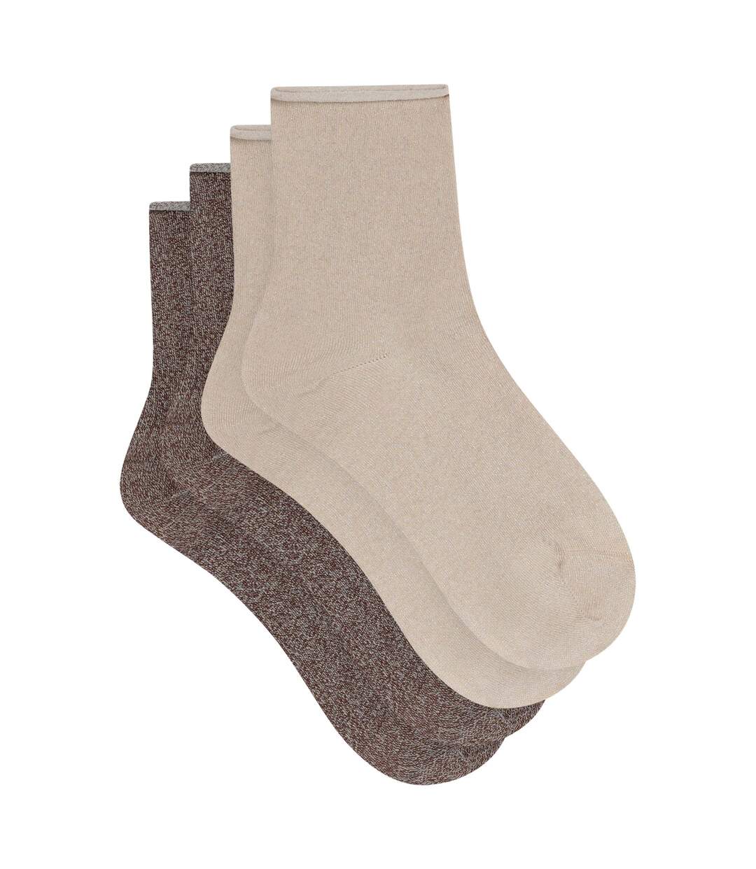 Lot de 2 paires de mi-chaussettes coton Mode-2