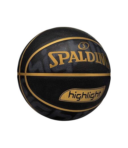 Ballon De Basket Highlight Taille 7 Noir Marron Spalding