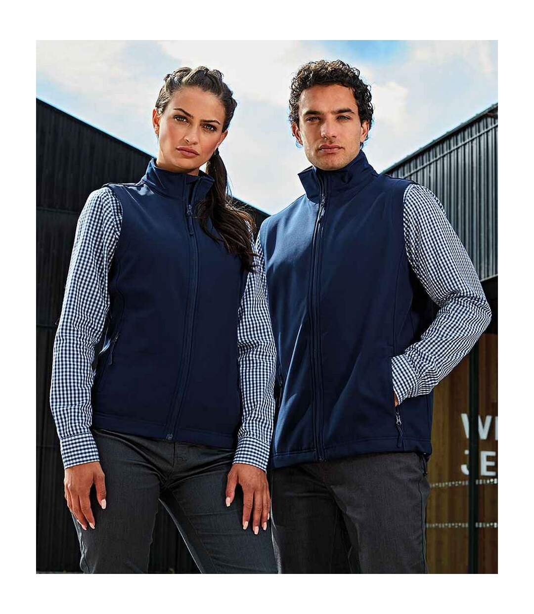 Womens/ladies Windchecker Gilet Navy Premier-1