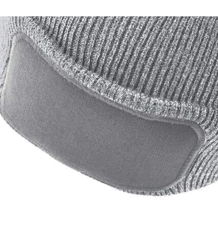 Beechfield Unisex Plain Winter Beanie Hat / Headwear (Ideal for Printing) (Heather Grey)