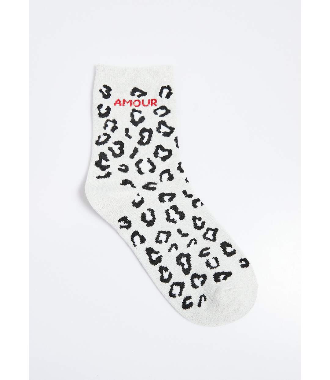 Chaussettes AMOUR, motif léopard métallisé-2