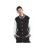 Unisex adult varsity jacket jet black/white Awdis-2