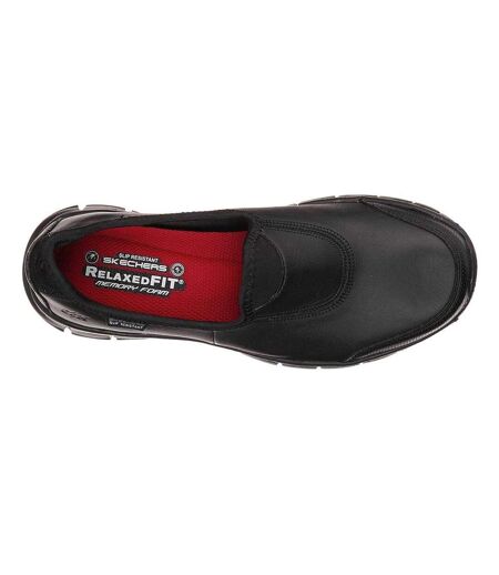 Womens/ladies Sure Track Leather Work Safety Shoes Black Skechers