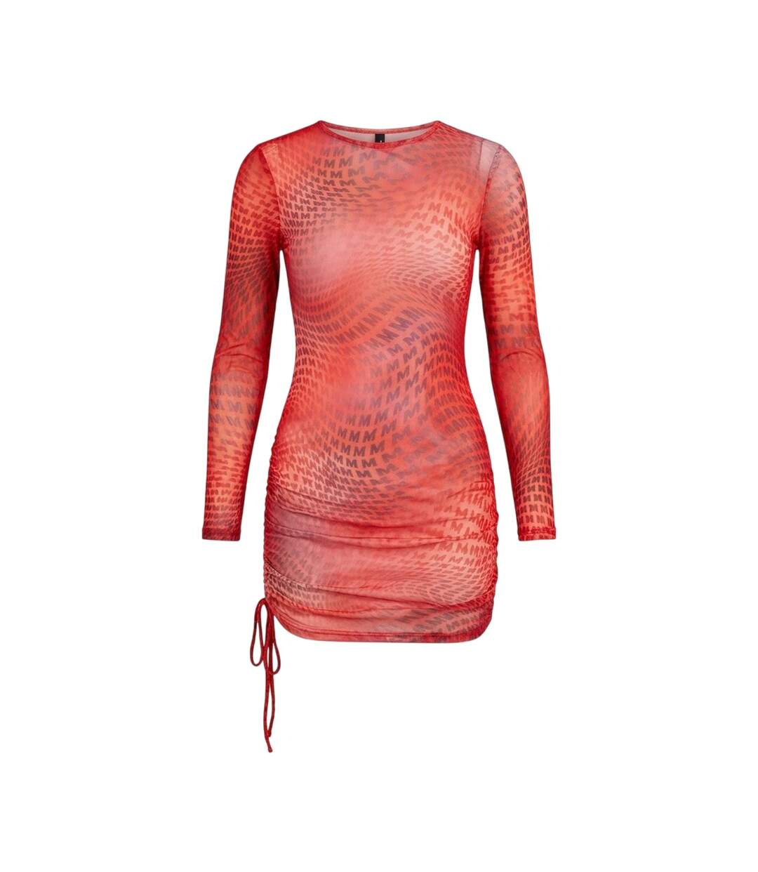 Robe Courte Manches Longues Motif/style Imprimé Serpent Femme Rouge Missy Empire-2