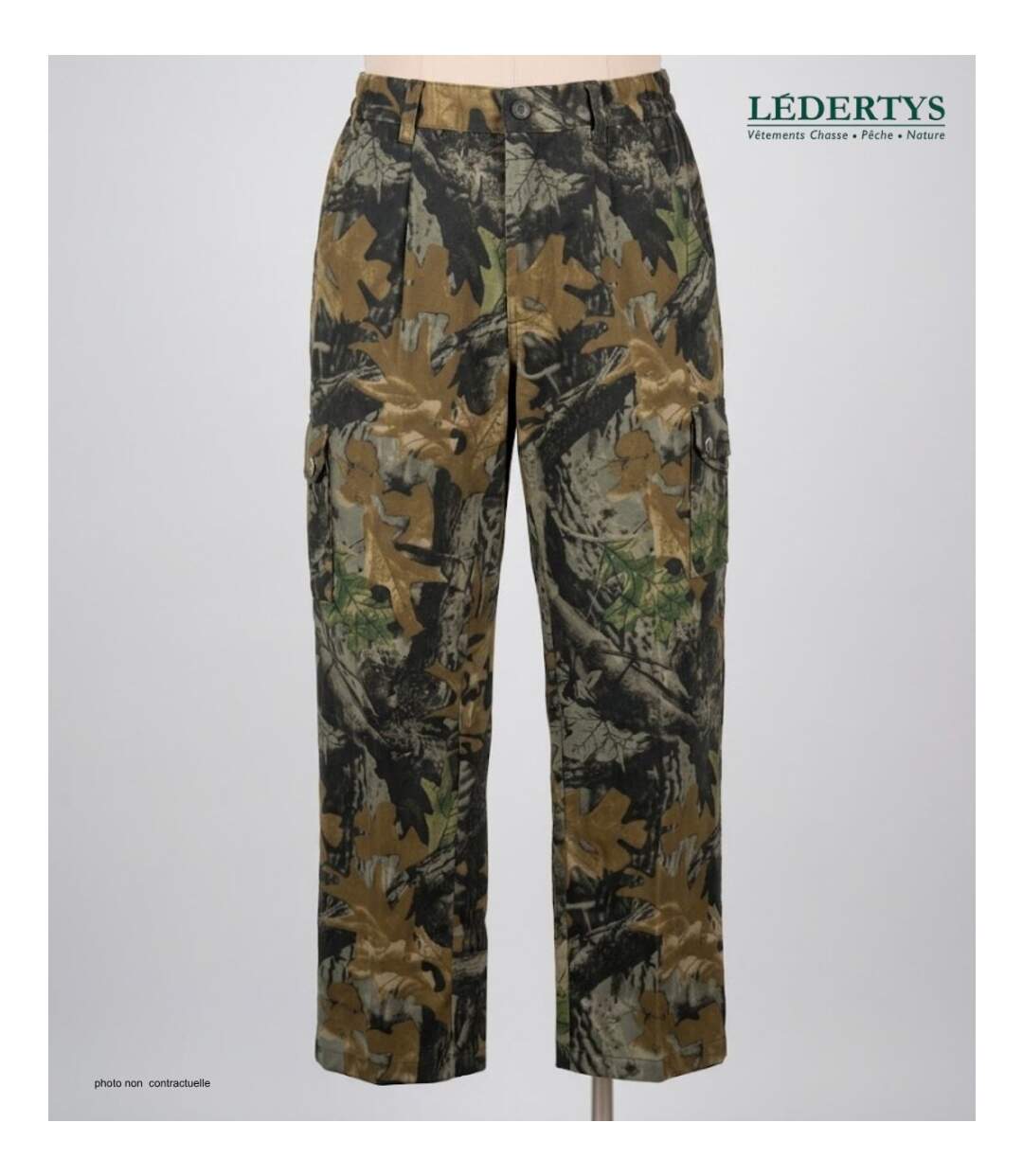 LEDERTYS LY0406 — Pantalon de chasse camouflage Forestwood kaki : résistance et confort sur le terrain-3