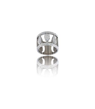 Bague Fashion pour Femme Acier Ornée Zirconium