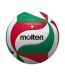 Ballon De Volley-ball V5m4000 Taille 5 Blanc Vert Rouge Molten-1