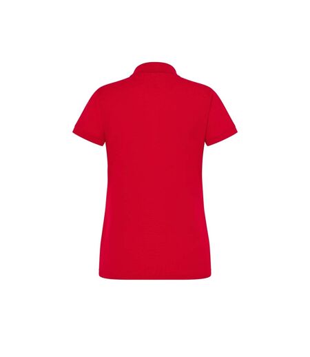 Womens/ladies Regular Polo Shirt Red JHK