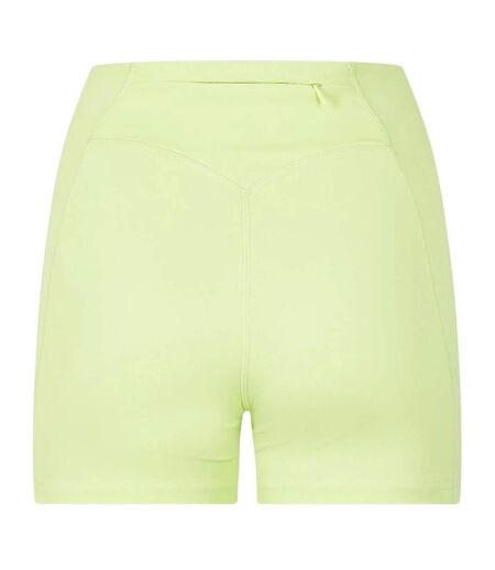 Womens/ladies Opaque Mini Shorts Lime Green USA Pro
