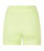 Womens/ladies Opaque Mini Shorts Lime Green USA Pro-3