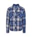 Chemise À Carreaux Pour Hommes Marine Build Your Brand-1