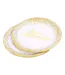 Lot de 6 Assiettes en Carton Anniversaire Gold II 23cm Blanc-1