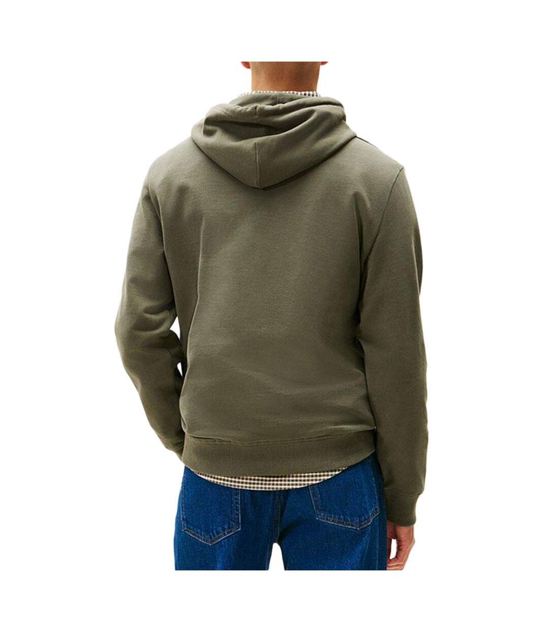 Sweat kaki homme tommy hilfiger tjm reg rwb flag-2