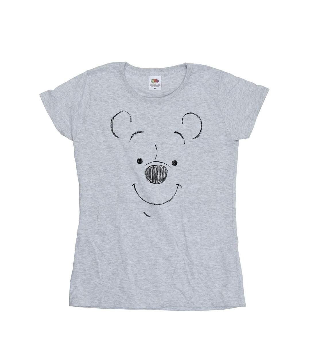 Disney T-shirt en coton Winnie The Pooh Winnie The Pooh Face Womens/Ladies (Gris sportif) - UTBI44830-1
