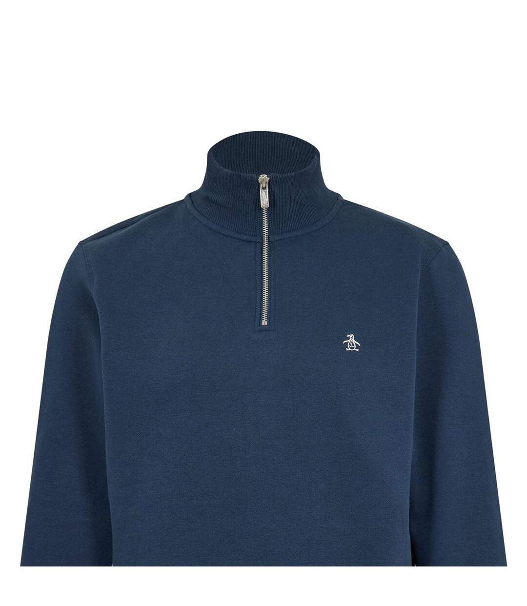 Mens Quarter Zip Sweatshirt Yale Blue Original Penguin-3