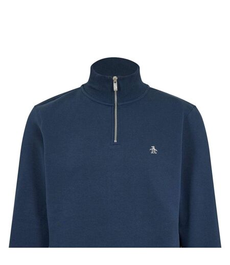 Mens Quarter Zip Sweatshirt Yale Blue Original Penguin