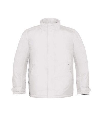 B&C Mens Real+ Waterproof Padded Jacket (White)