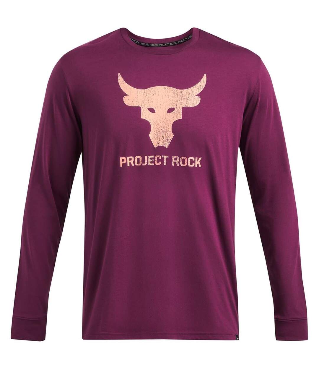 T-shirt Manches Longues Motif/style Taureau Project Rock Brahma Homme Violet Under Armour-1