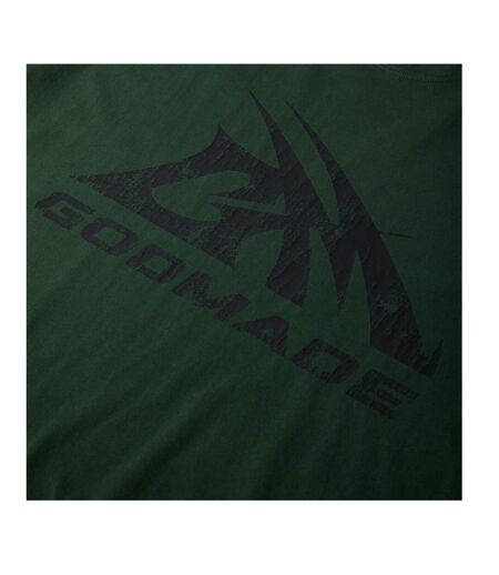 Mens Logo Cotton Regular T-shirt Washed Green GodMade