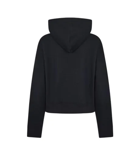 Sweat À Capuche Avec Cordons Motif/style Strass Femme Noir Boss