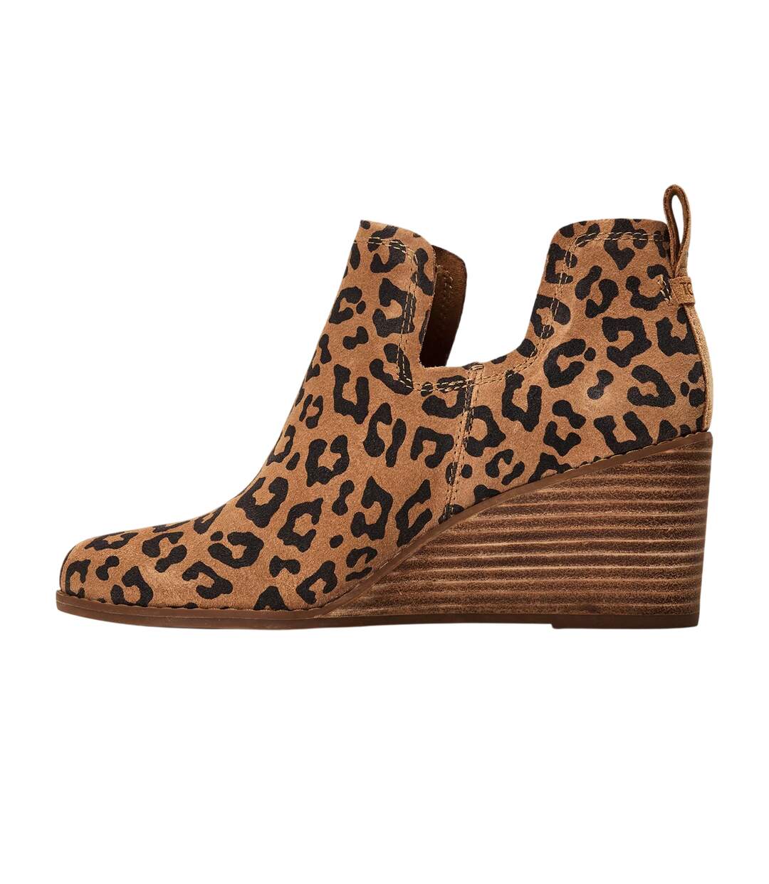Womens/ladies Kallie Giraffe Print Suede Ankle Boots Brown Toms-3