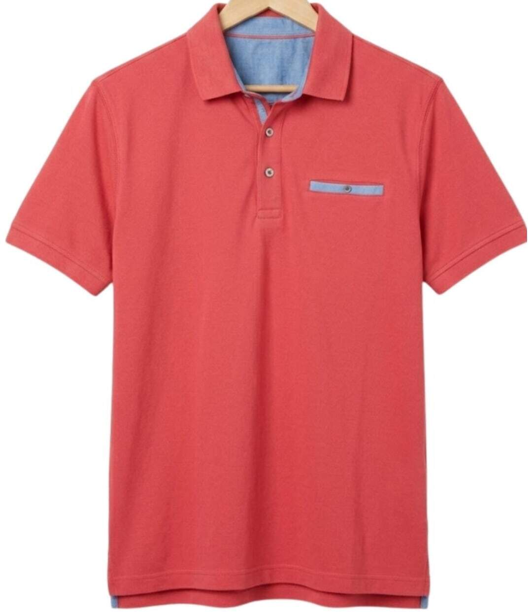 CHALLENGER POL3001C - Polo manches courtes en coton rouge pour un style élégant et respirant-2