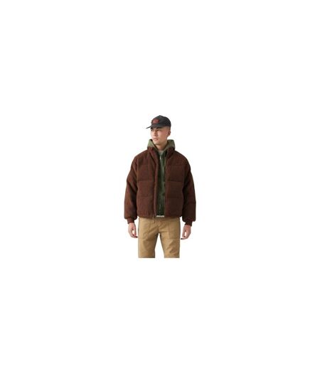 Mens Rocky Quilted Puffer Jacket Brown Levis
