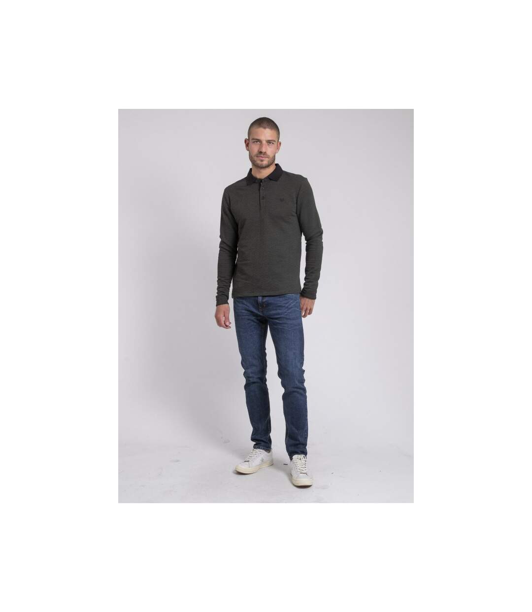 Polo manches longues pur coton POMEGAN-4