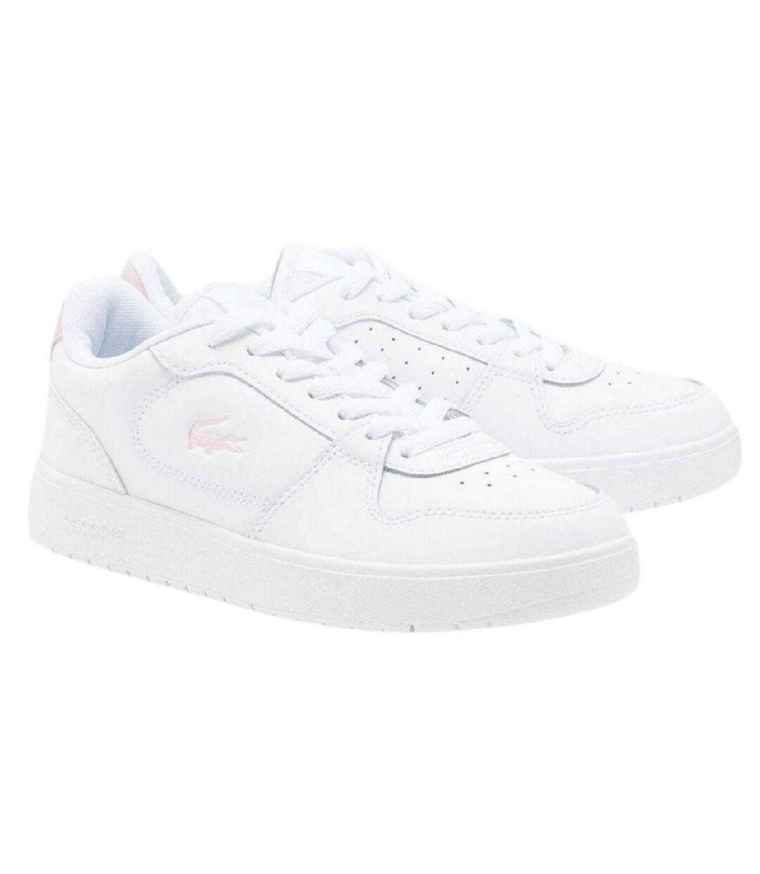 Baskets The Court Ace Femme Blanc Rose Lacoste-4