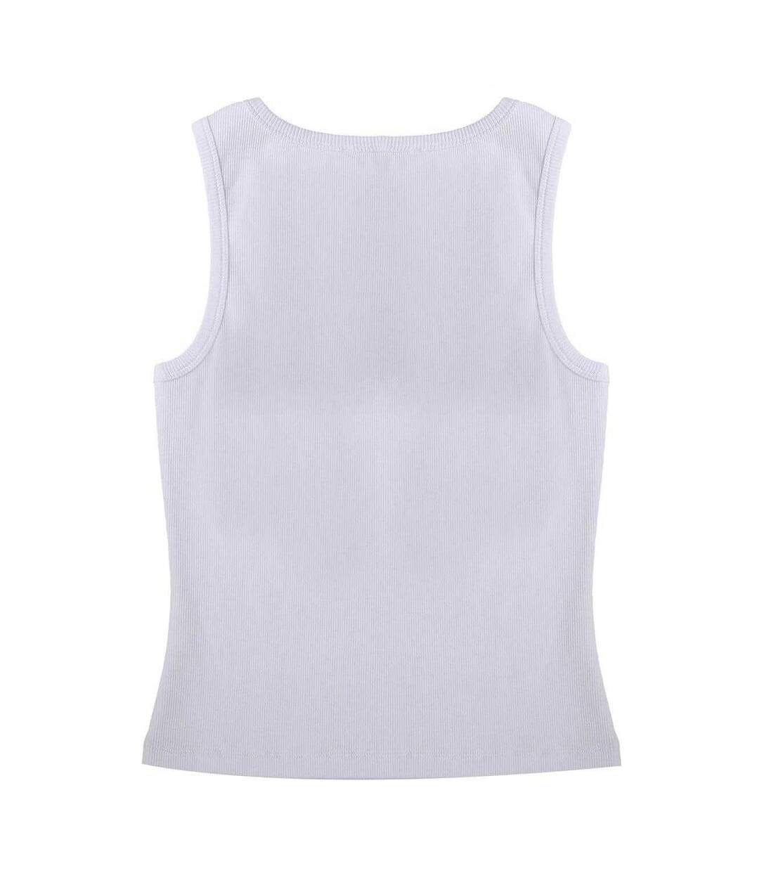 Débardeur Motif/style Logo Brodé Femme Blanc Biba-2