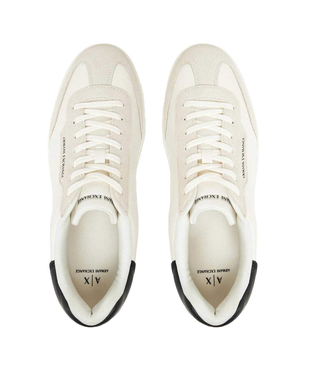 Baskets Homme Écru Noir Armani Exchange-4